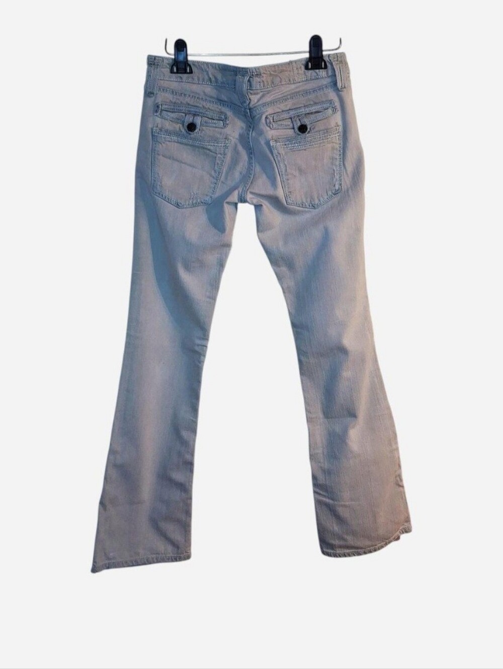 Taverniti So Jeans Pale Blue Low-rise Flare Women's Jeans
